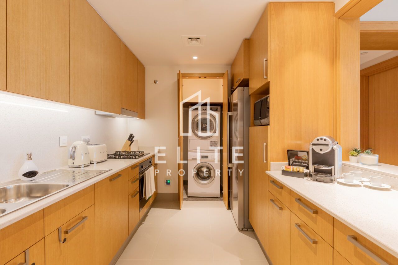 Furnished 3BR +Maid, High Floor, Burj Khalifa View