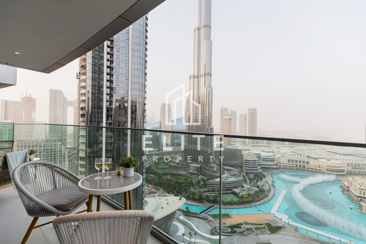 Furnished 3BR +Maid, High Floor, Burj Khalifa View