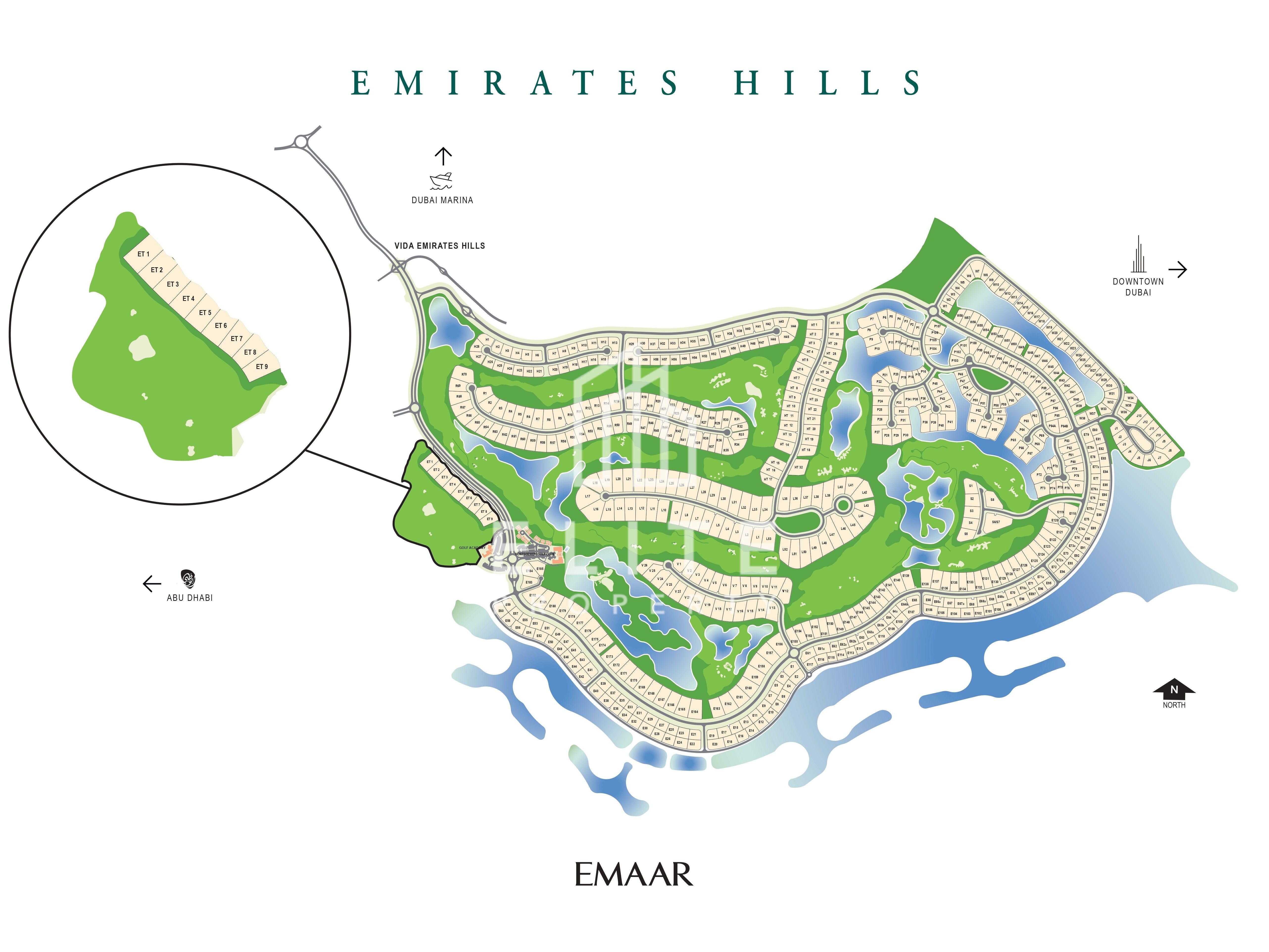 Land for Sale in Emirates Hills AED 3,327 Per Square Foot