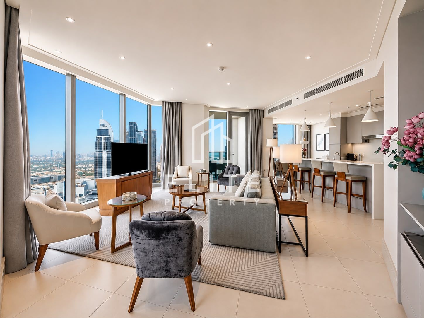 Luxury 3BR + Maid | Burj & Fountain View