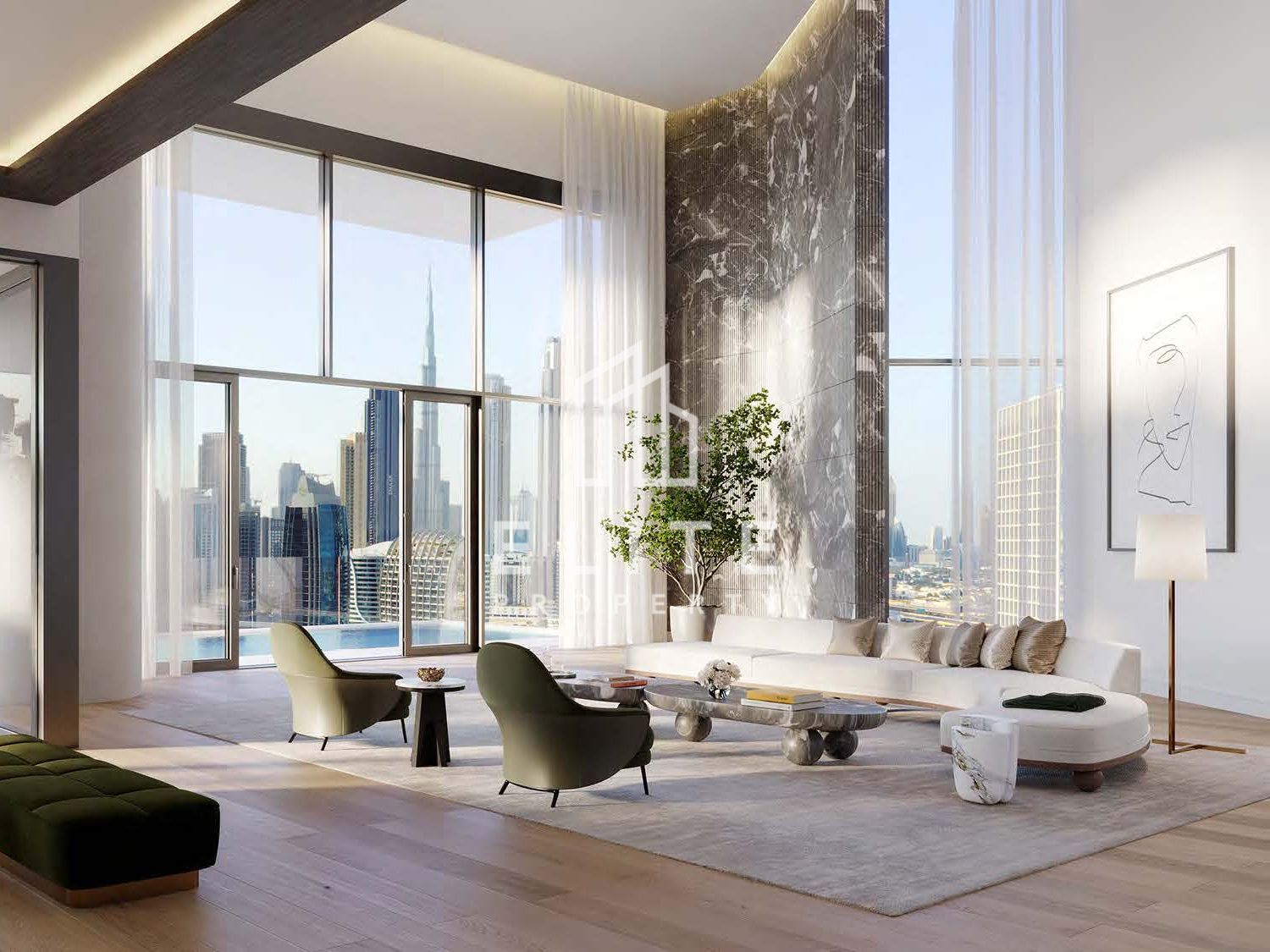 4-Bed Duplex | 2 Private Pools | Burj Khalifa View