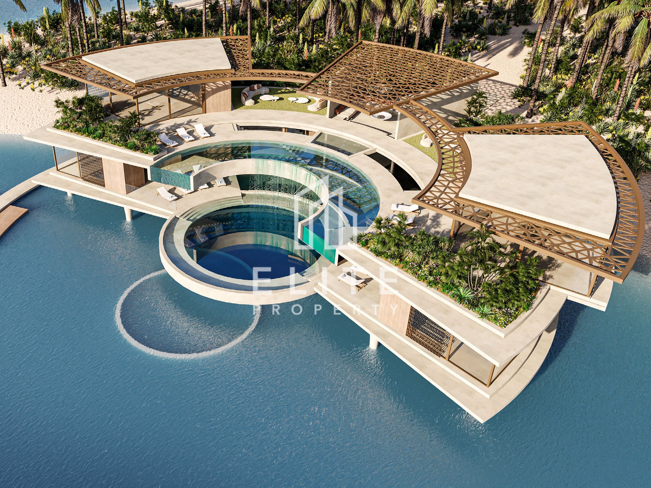 Ultra-Luxury 7BR Villa with Private Yacht Dock