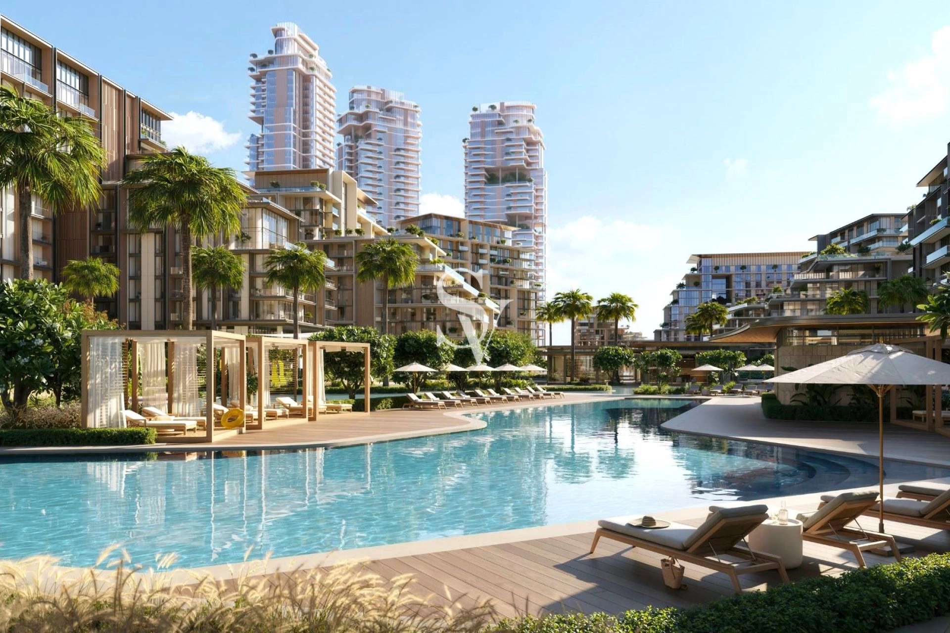 Direct Lagoon and Beach| Luxury 1BR | Urban Living