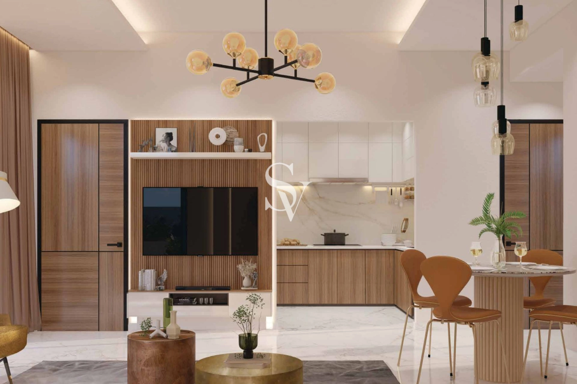 Closed Kitchen I High Floor |20/80 PP |White Goods