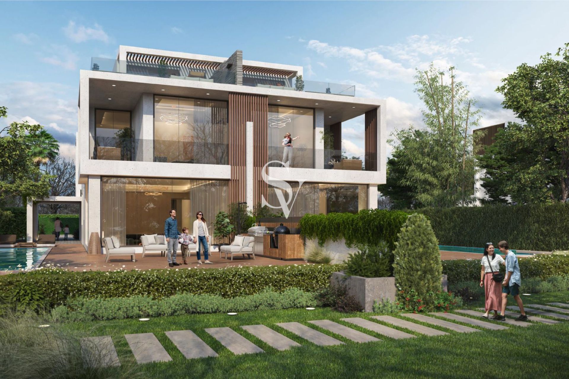 Luxury Finish, Single Row, Twin Villa, Park And Lake View, Semi Detached.