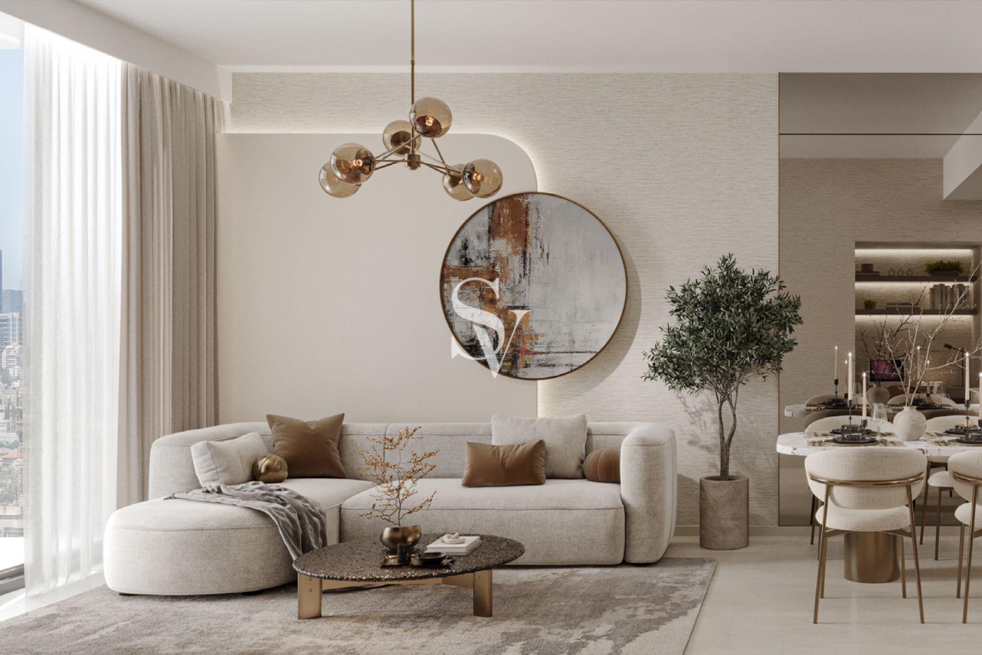 MASSIVE LUXURY 1BR+STUDY | 30:70 PP FULL FURNISHED